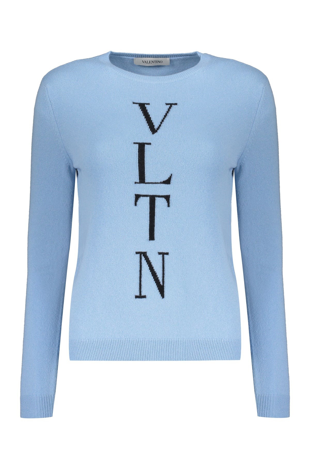 VALENTINO WOMEN'S LIGHT BLUE WOOL SWEATER