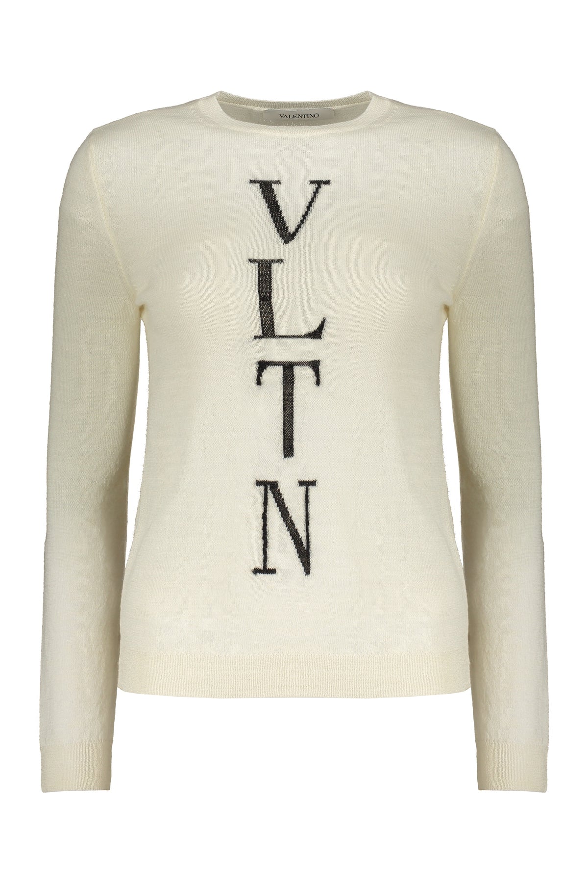VALENTINO WOMEN'S CREAM WOOL CREWNECK SWEATER
