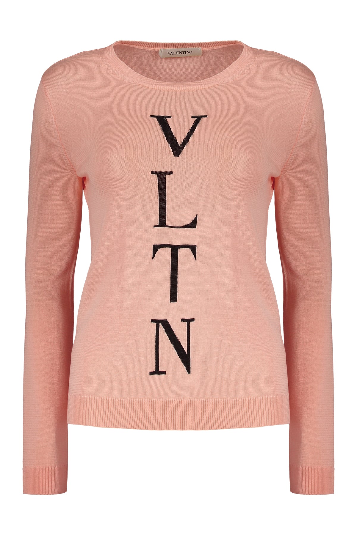 VALENTINO WOMEN'S PINK COTTON CREWNECK SWEATER
