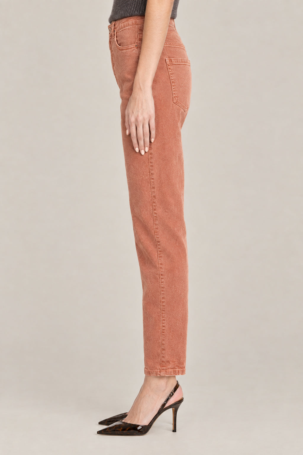 BRUNELLO CUCINELLI WOMEN'S TAWNY ORANGE COTTON TROUSERS