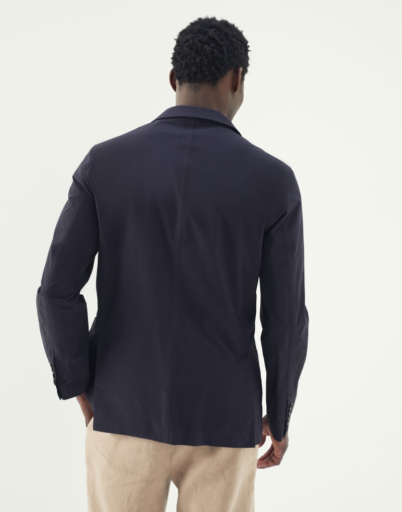 BRUNELLO CUCINELLI MEN'S BLUE LIGHTWEIGHT CASUAL JACKET