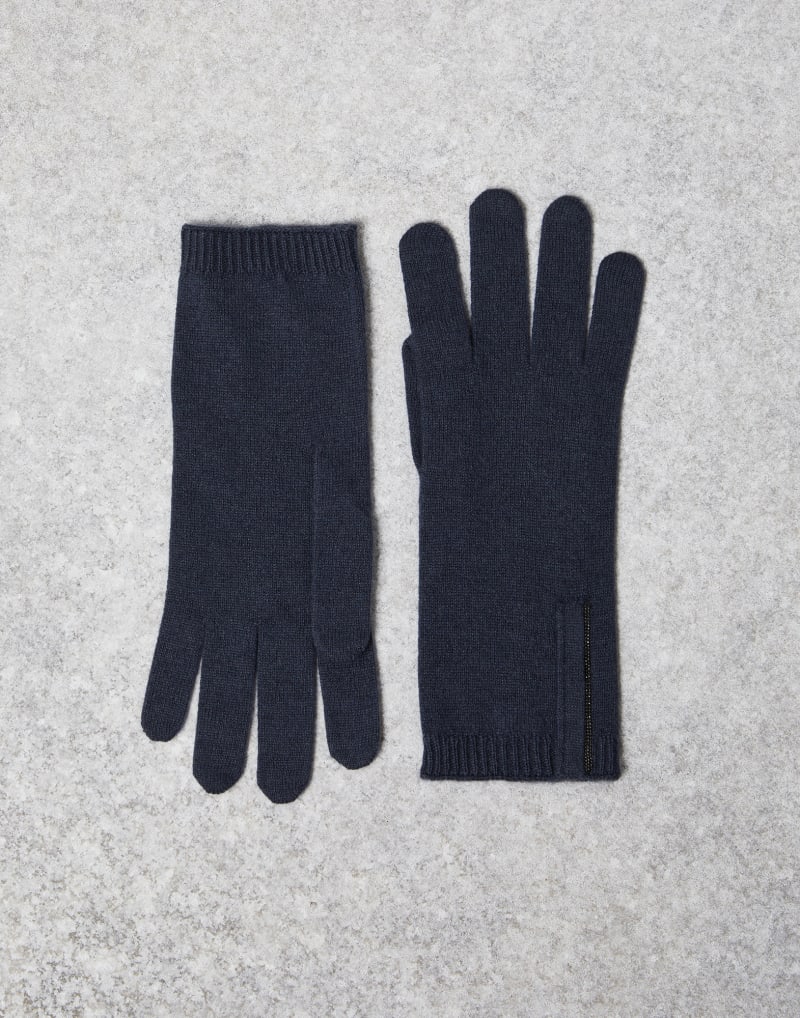 BRUNELLO CUCINELLI WOMEN'S NIGHT WOOL KNIT GLOVES