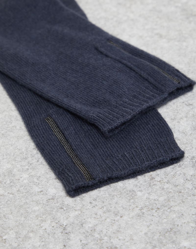 BRUNELLO CUCINELLI WOMEN'S NIGHT WOOL KNIT GLOVES