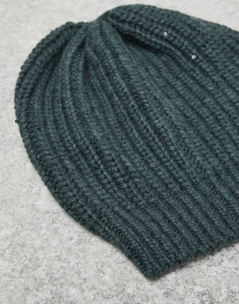 BRUNELLO CUCINELLI WOMEN'S FOREST GREEN WOOL SILK KNIT HAT