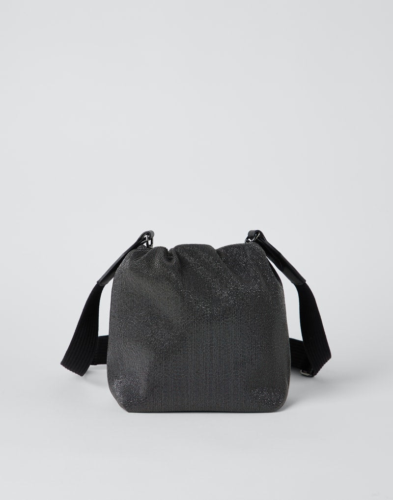 BRUNELLO CUCINELLI WOMEN'S BLACK TEXTURED SHOULDER BAG