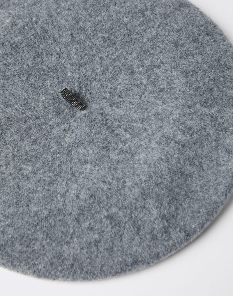BRUNELLO CUCINELLI WOMEN'S MEDIUM GREY WOOL BERET HAT