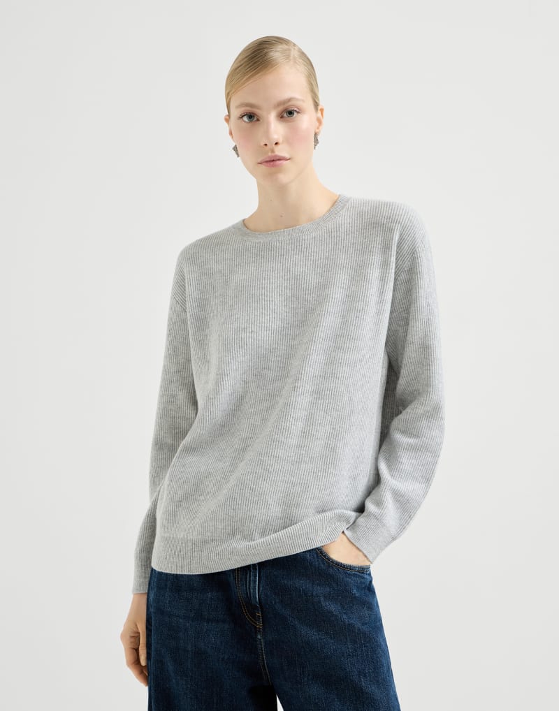 BRUNELLO CUCINELLI WOMEN'S PEBBLE WOOL CREWNECK SWEATER