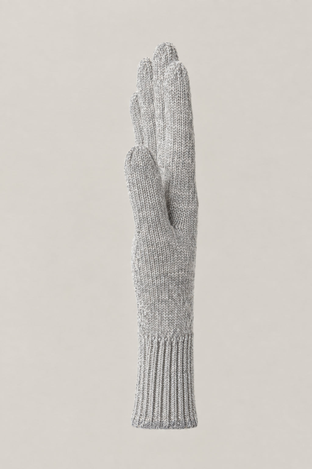 BRUNELLO CUCINELLI MEN'S WHITE GREY WOOL KNIT GLOVES
