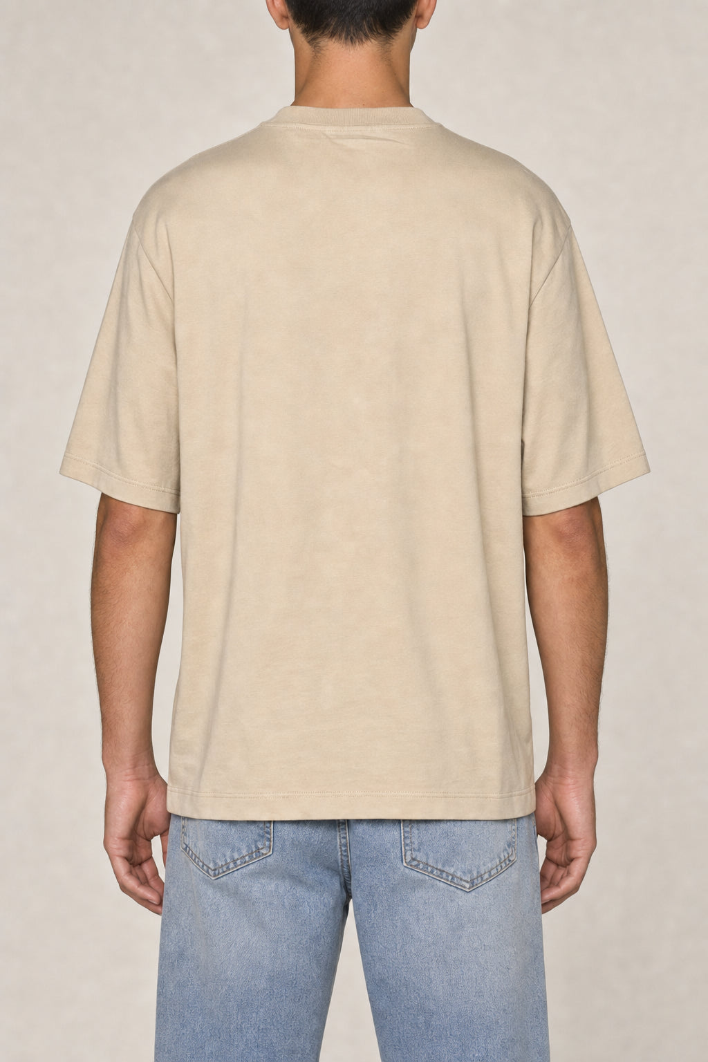 OFF-WHITE MEN'S BROWN RICE COTTON T SHIRT