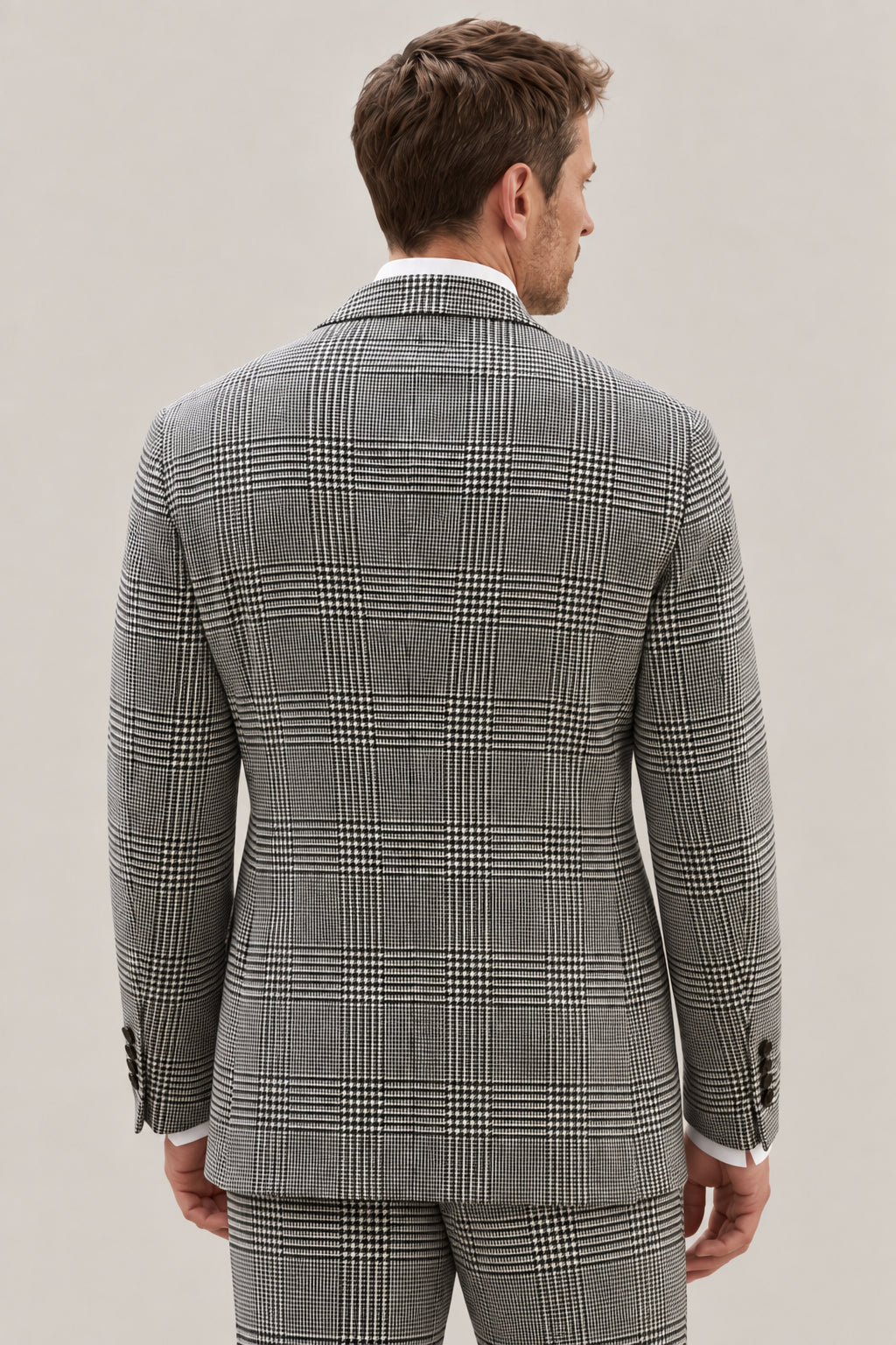 BRUNELLO CUCINELLI MEN'S GREY WOOL DOUBLE BREASTED JACKET