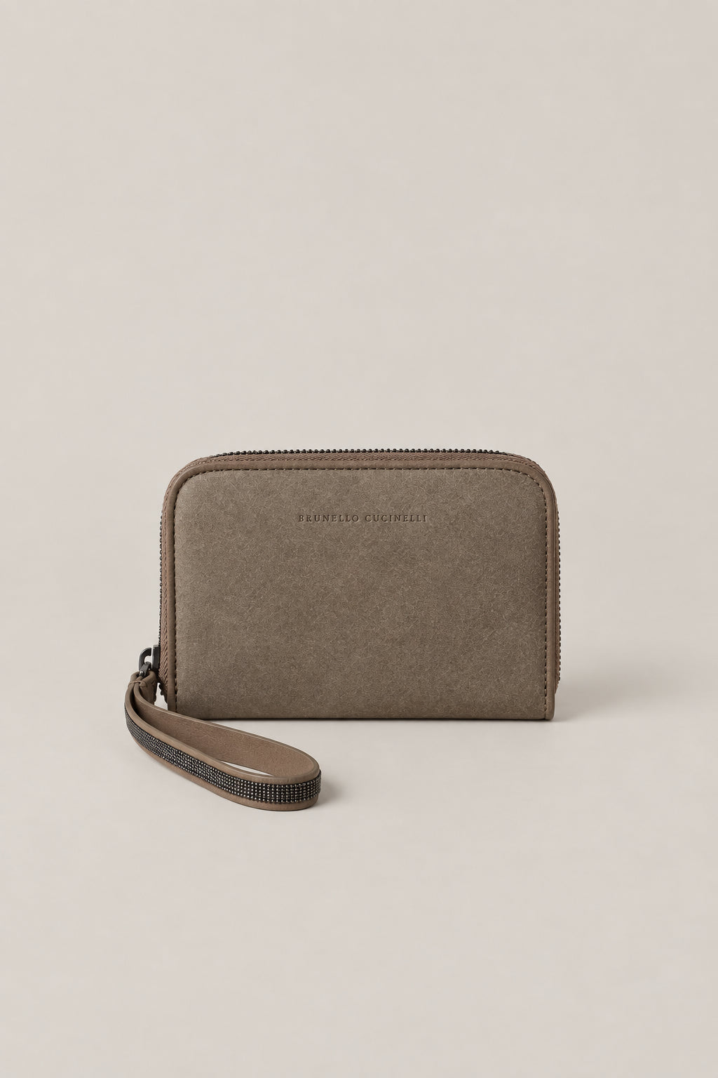 BRUNELLO CUCINELLI WOMEN'S ICE LEATHER ZIP WALLET