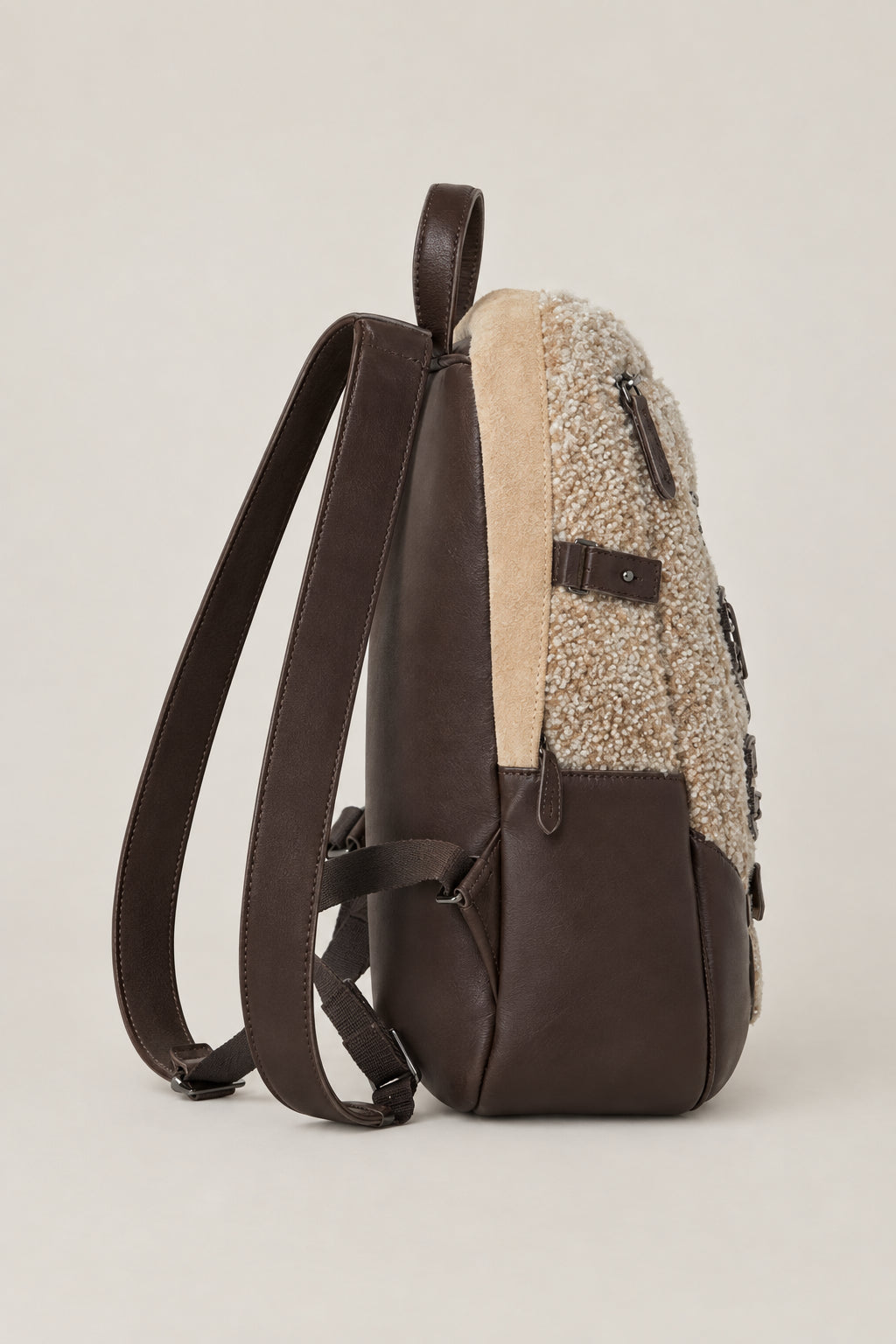 BRUNELLO CUCINELLI WOMEN'S DARK BLUE LEATHER BACKPACK
