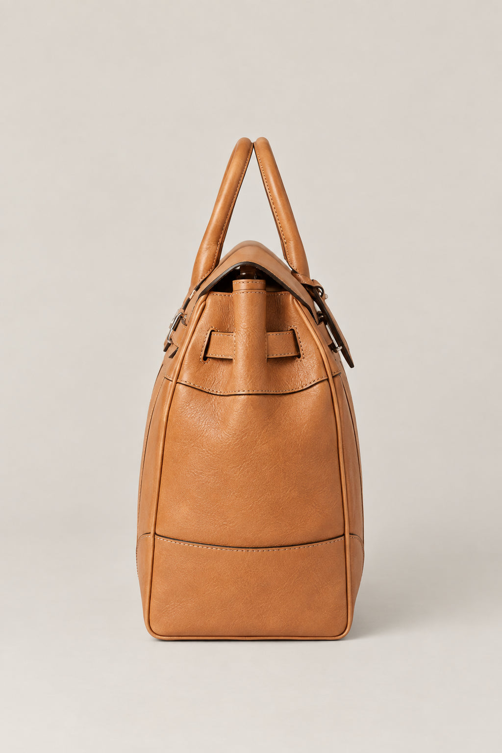 BRUNELLO CUCINELLI MEN'S NATURAL LEATHER LARGE BAG