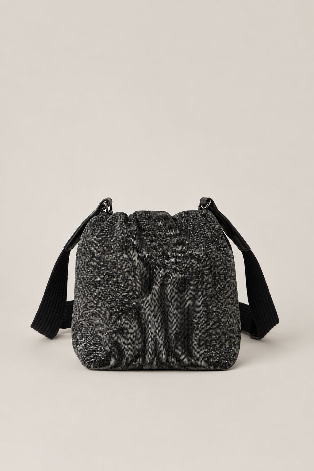 BRUNELLO CUCINELLI WOMEN'S BLACK TEXTURED SHOULDER BAG