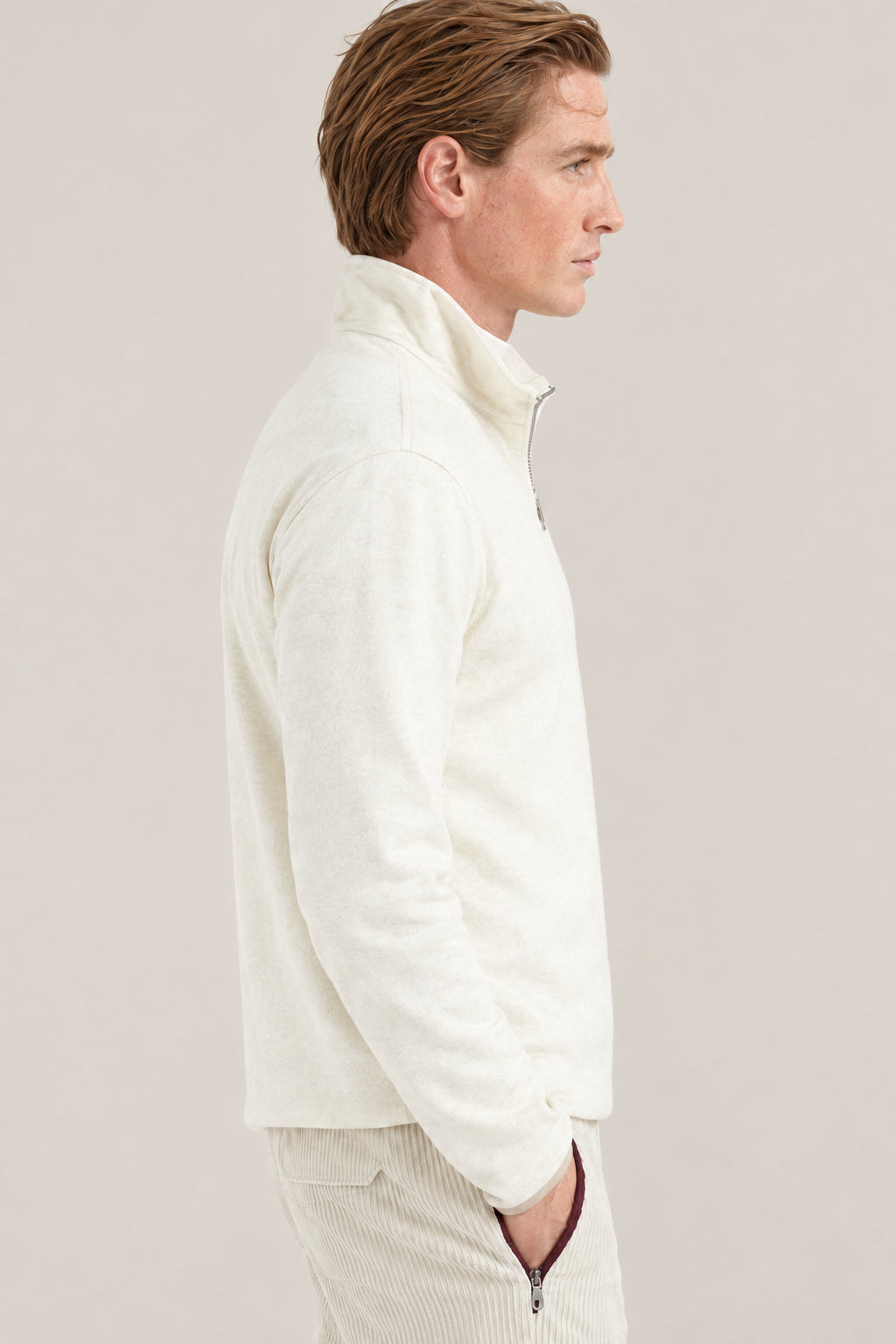 BRUNELLO CUCINELLI MEN'S PANAMA WOOL BLEND SWEATER