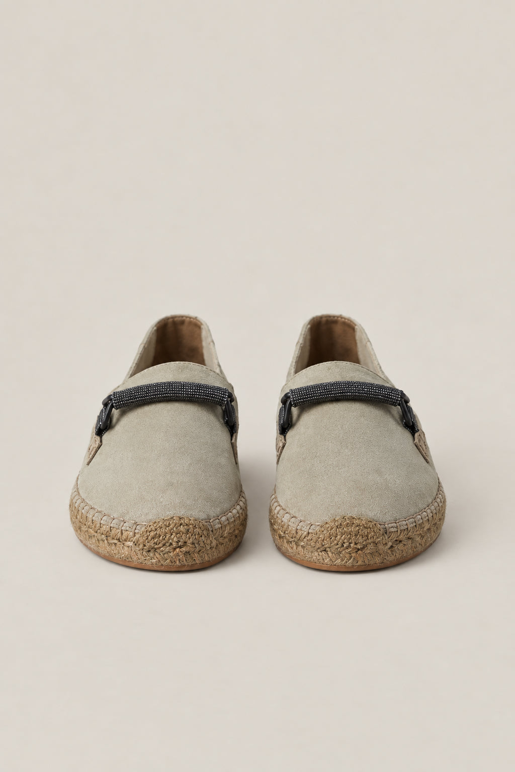 BRUNELLO CUCINELLI WOMEN'S ICE LEATHER ESPADRILLE SHOES