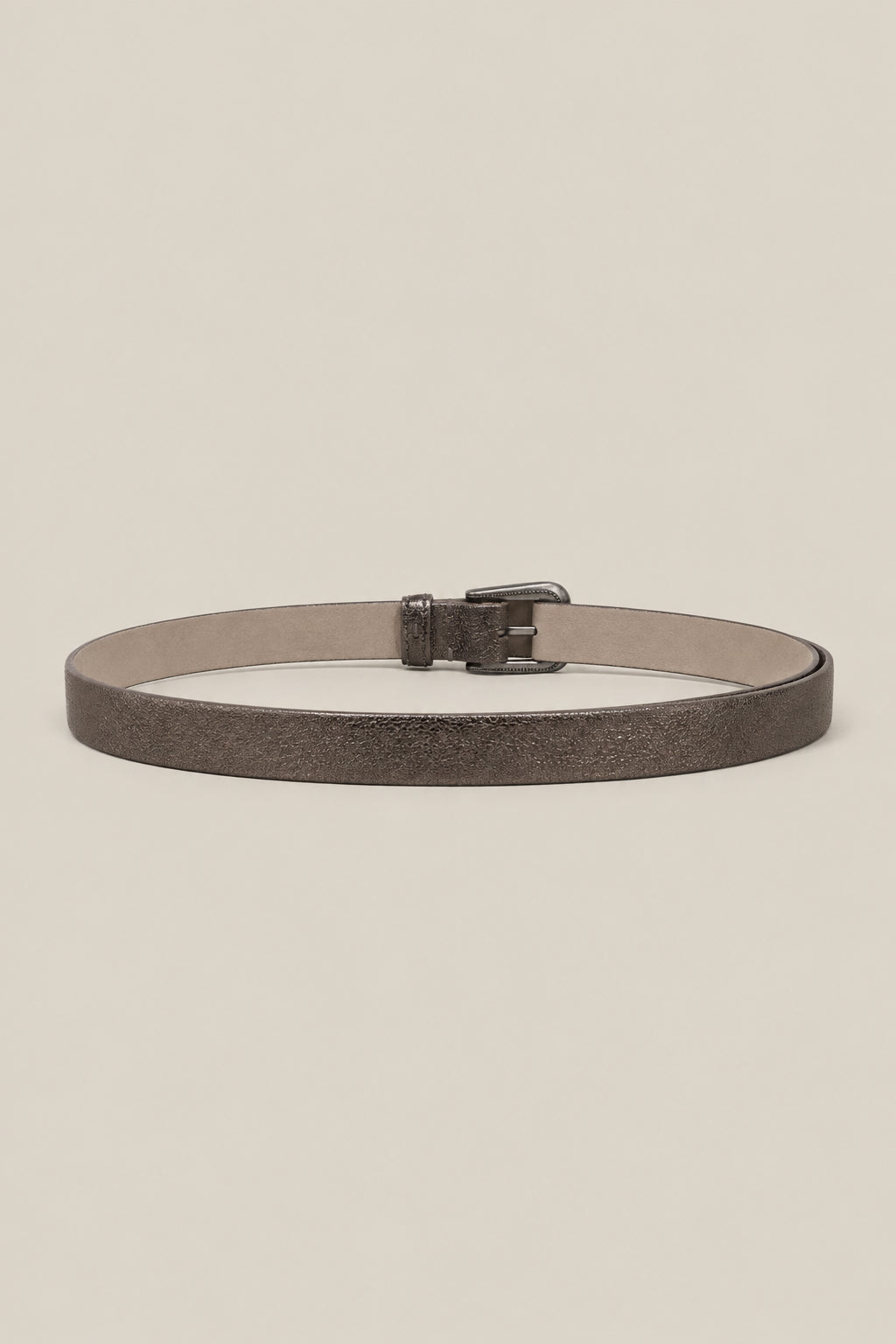 BRUNELLO CUCINELLI WOMEN'S BRONZE LEATHER BELT