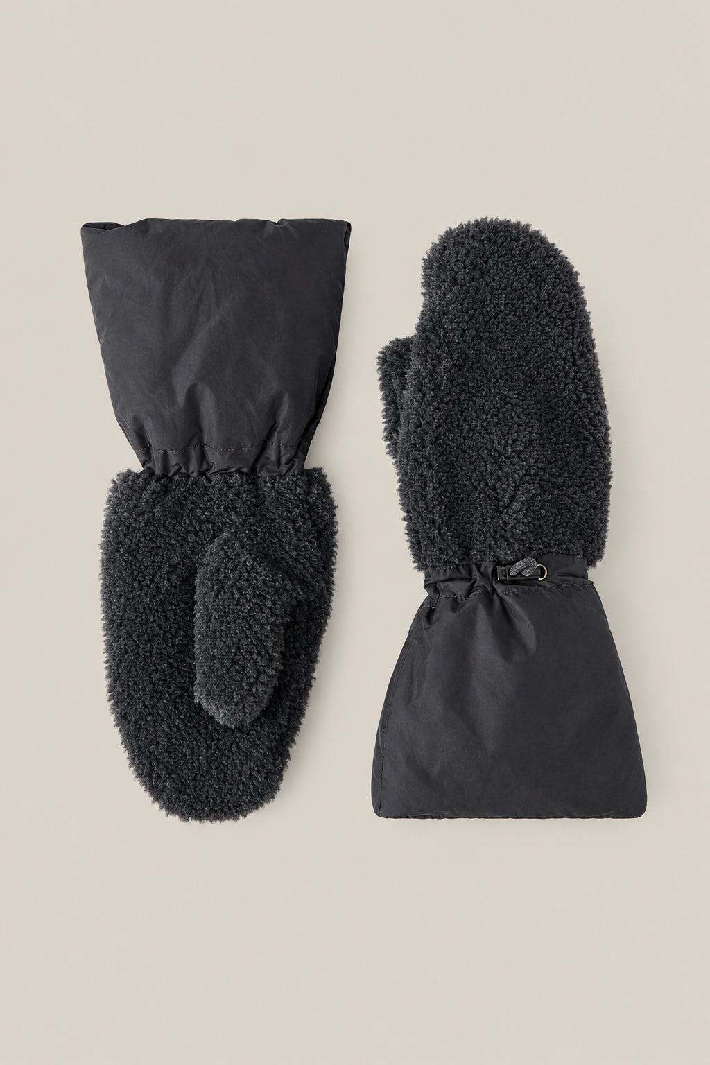 BRUNELLO CUCINELLI WOMEN'S LEAD ULTRABLACK WOOL BLEND MITTENS