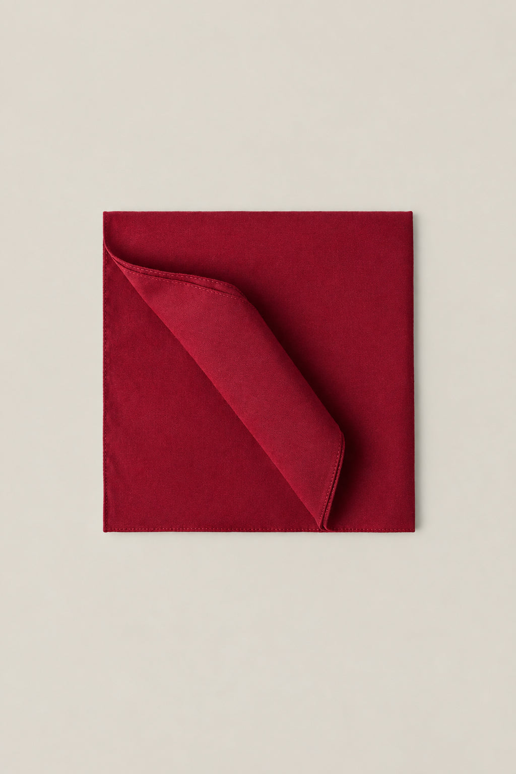 BRUNELLO CUCINELLI MEN'S RED COTTON POCKET SQUARE