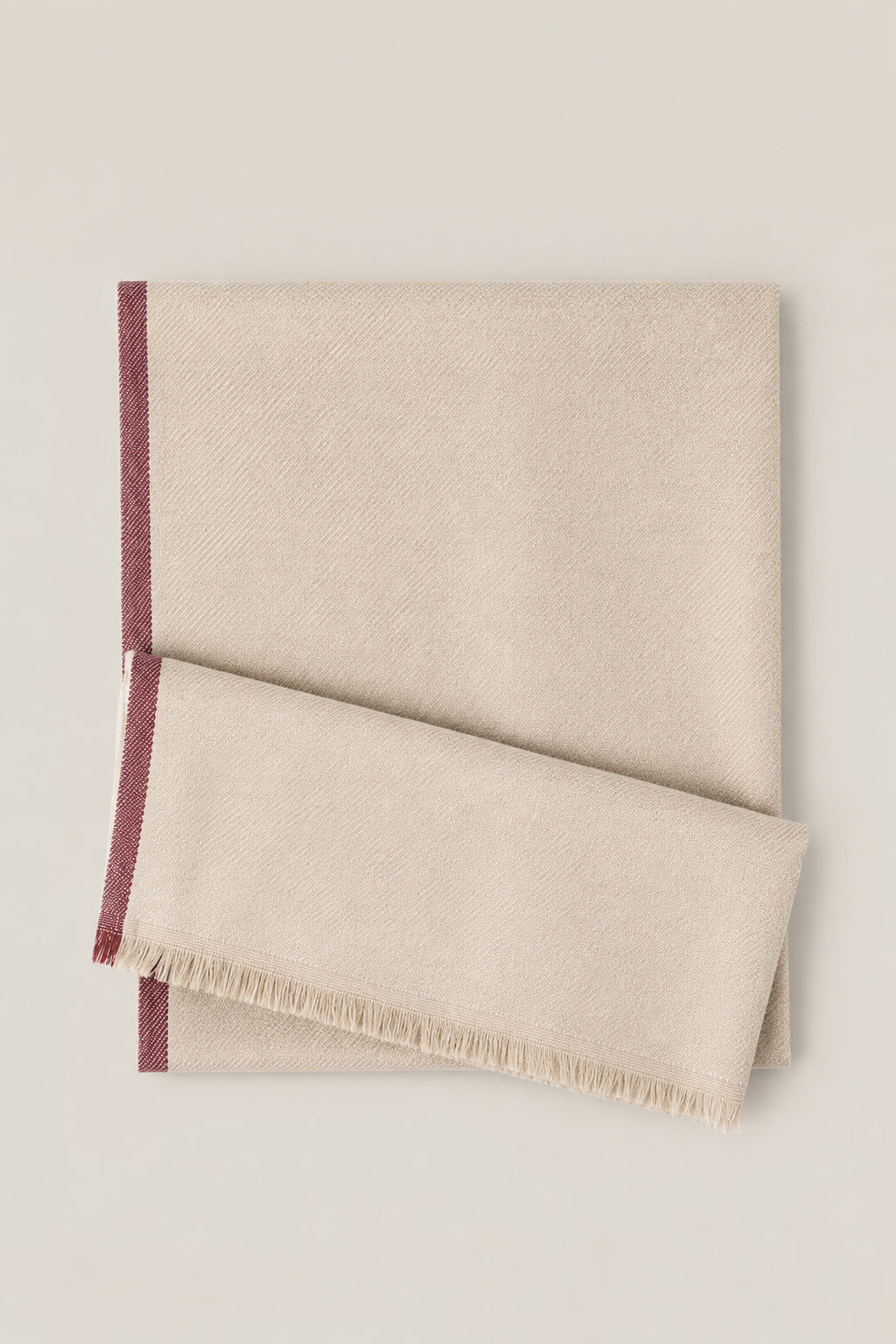 BRUNELLO CUCINELLI MEN'S SAND WOOL SILK BLEND SCARF