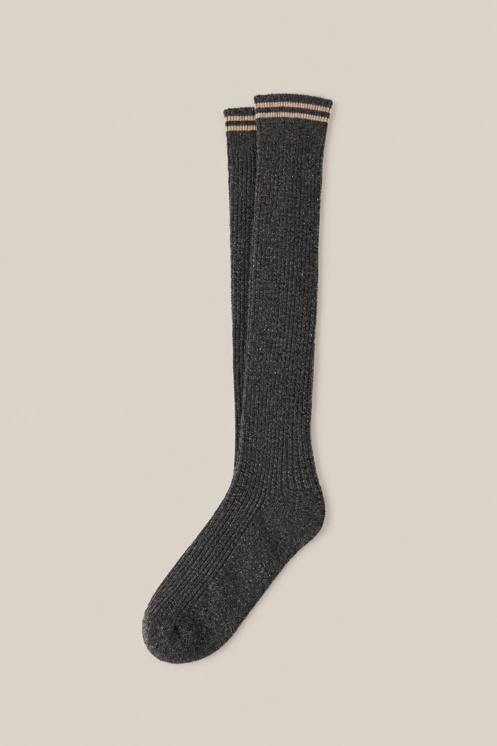 BRUNELLO CUCINELLI WOMEN'S LIGNITE WOOL BLEND KNEE HIGH SOCKS