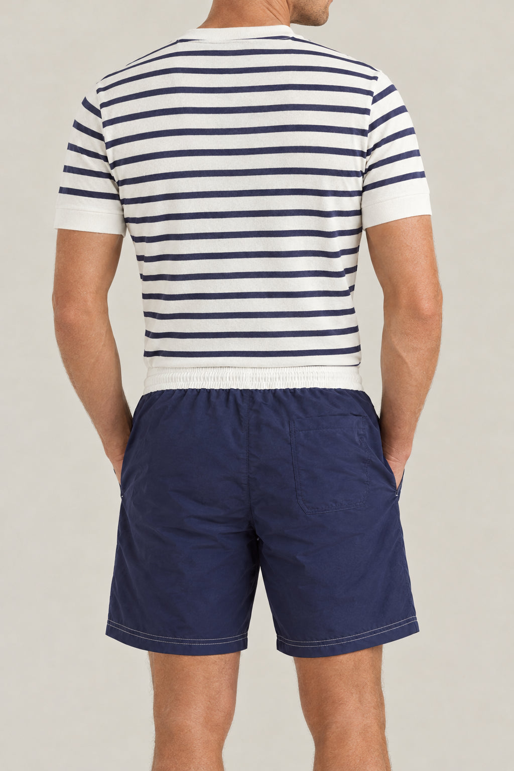 BRUNELLO CUCINELLI MEN'S NAVY SWIM SHORTS