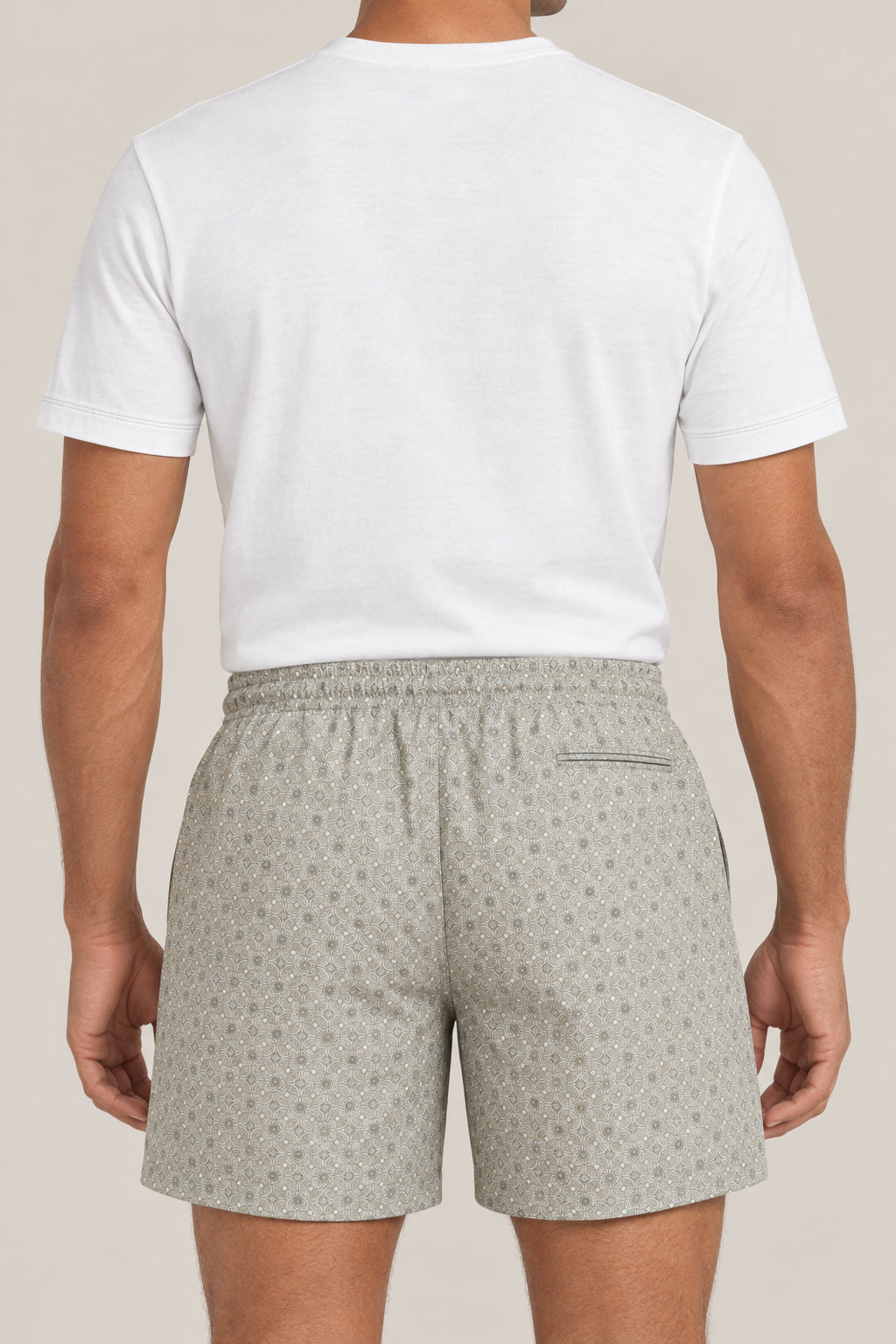 BRUNELLO CUCINELLI MEN'S SAGE PATTERNED SWIM SHORTS