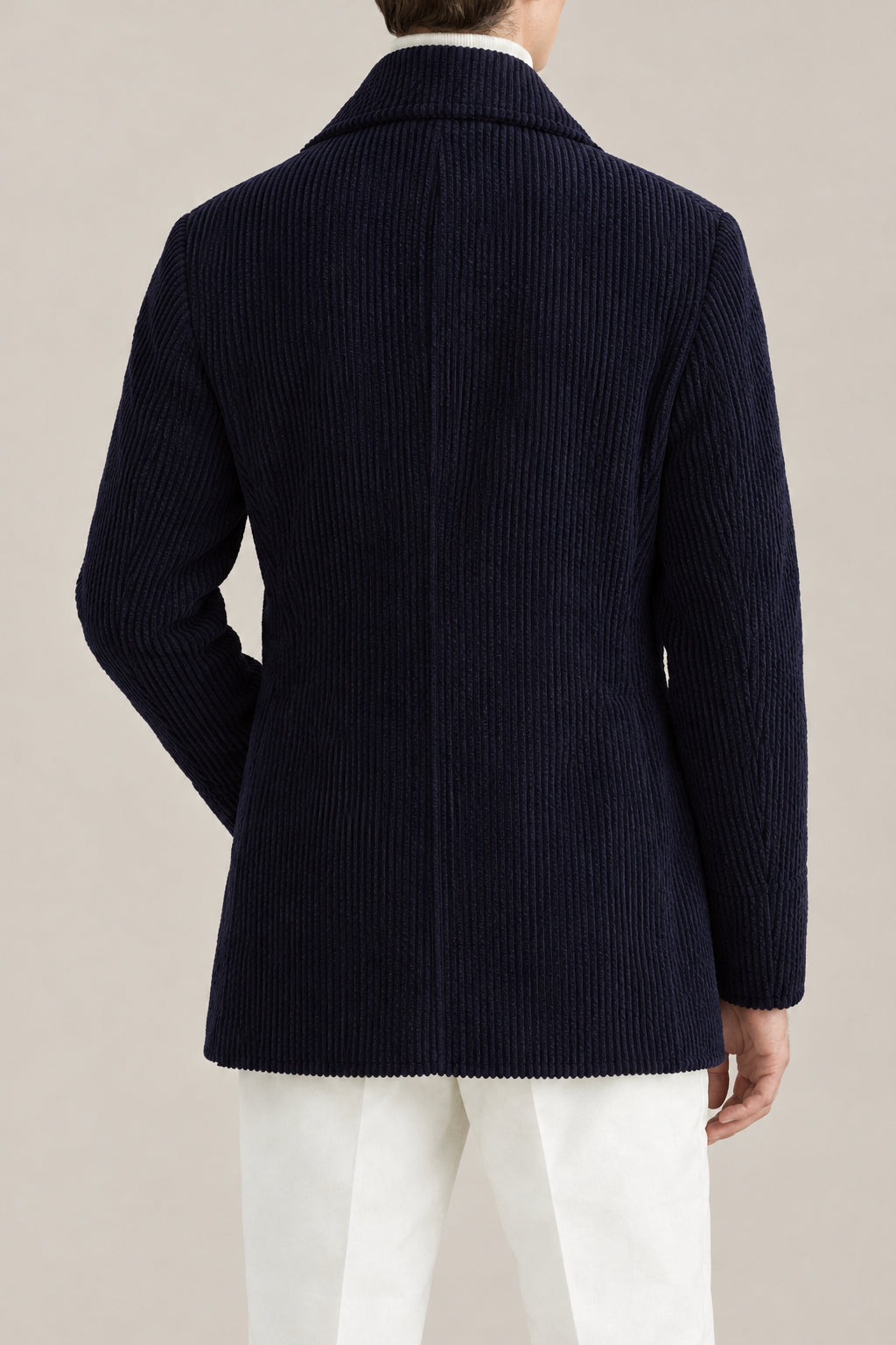 BRUNELLO CUCINELLI MEN'S COBALT WOOL DOUBLE BREASTED JACKET