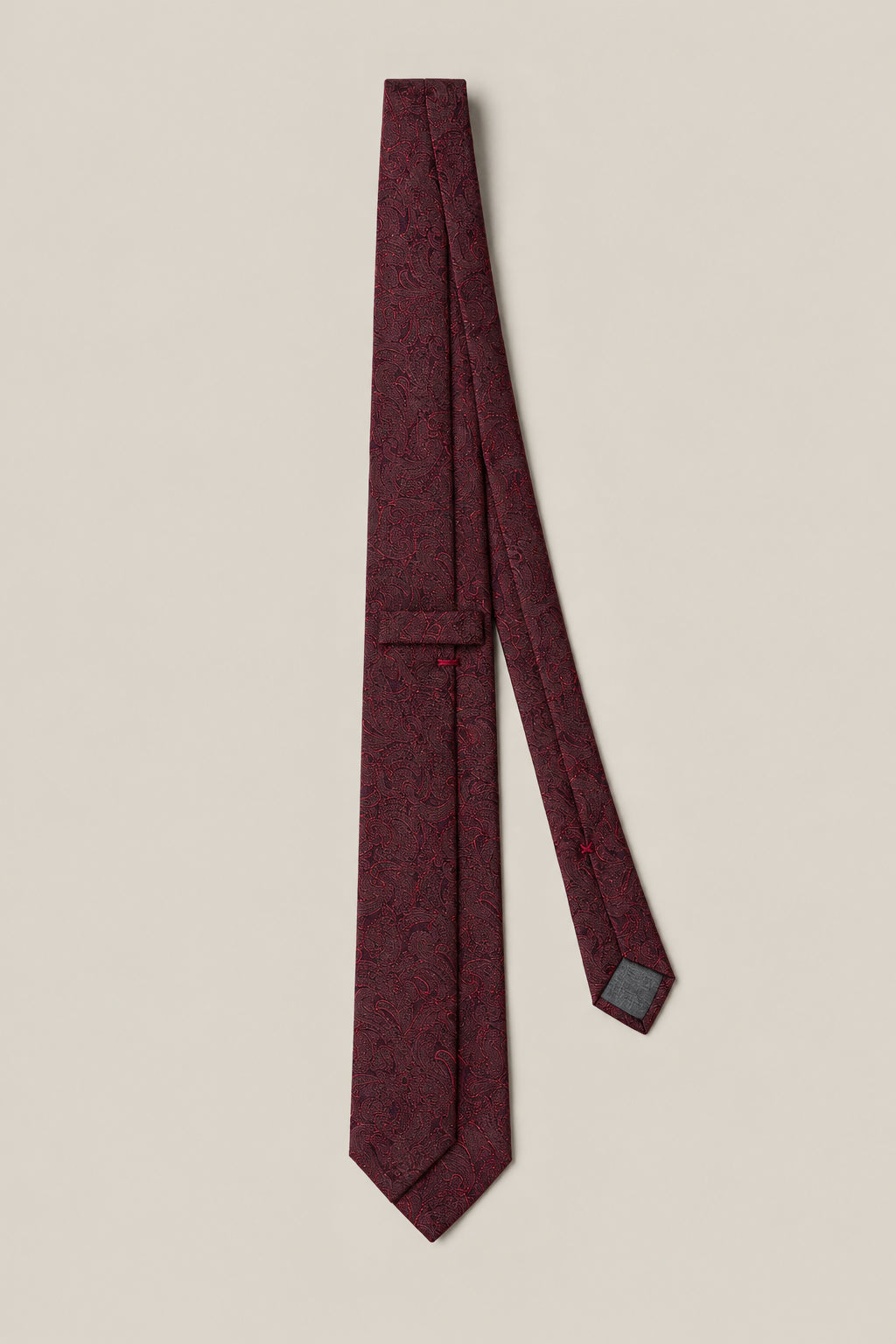 BRUNELLO CUCINELLI MEN'S CORAL SILK JACQUARD TIE