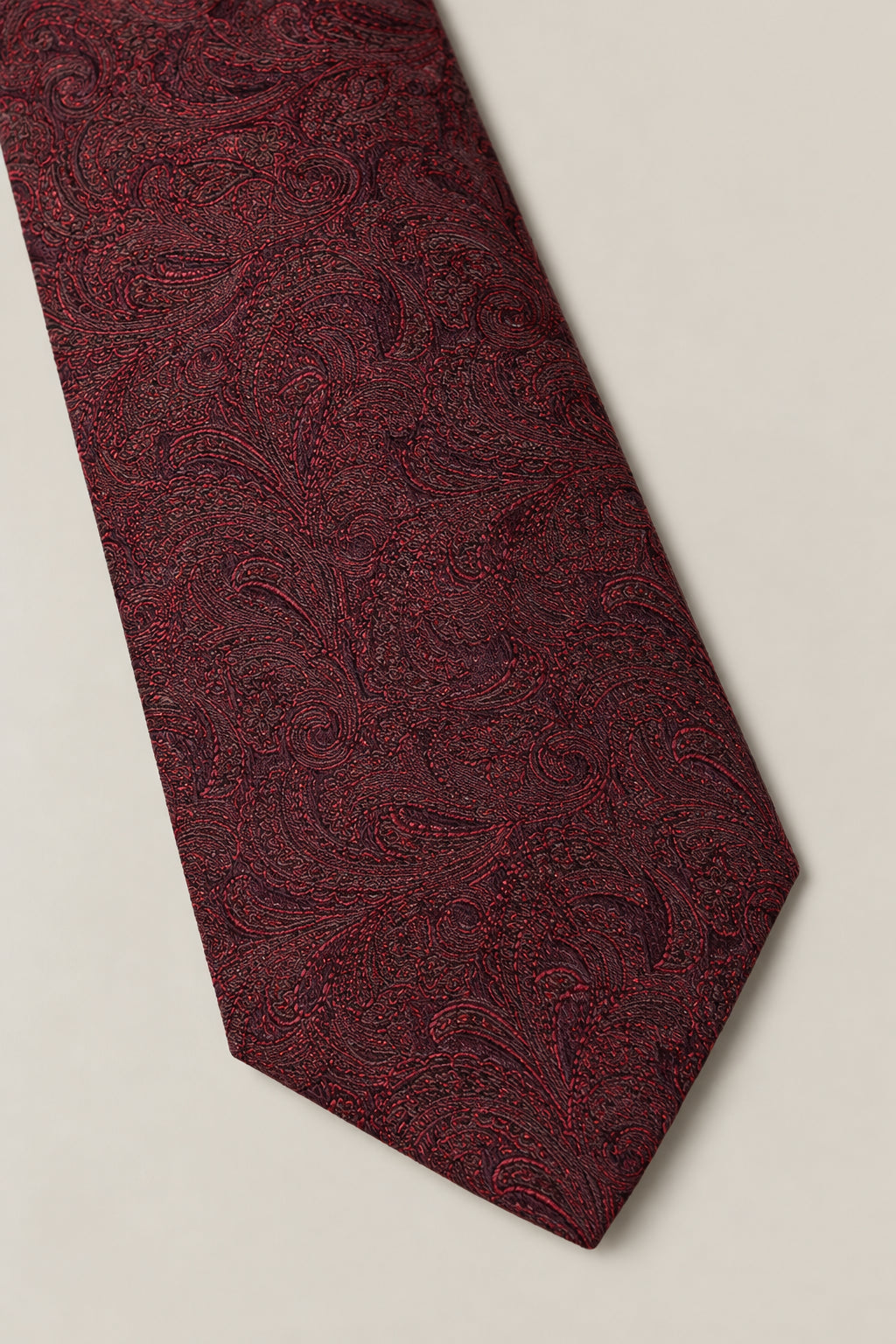 BRUNELLO CUCINELLI MEN'S CORAL SILK JACQUARD TIE