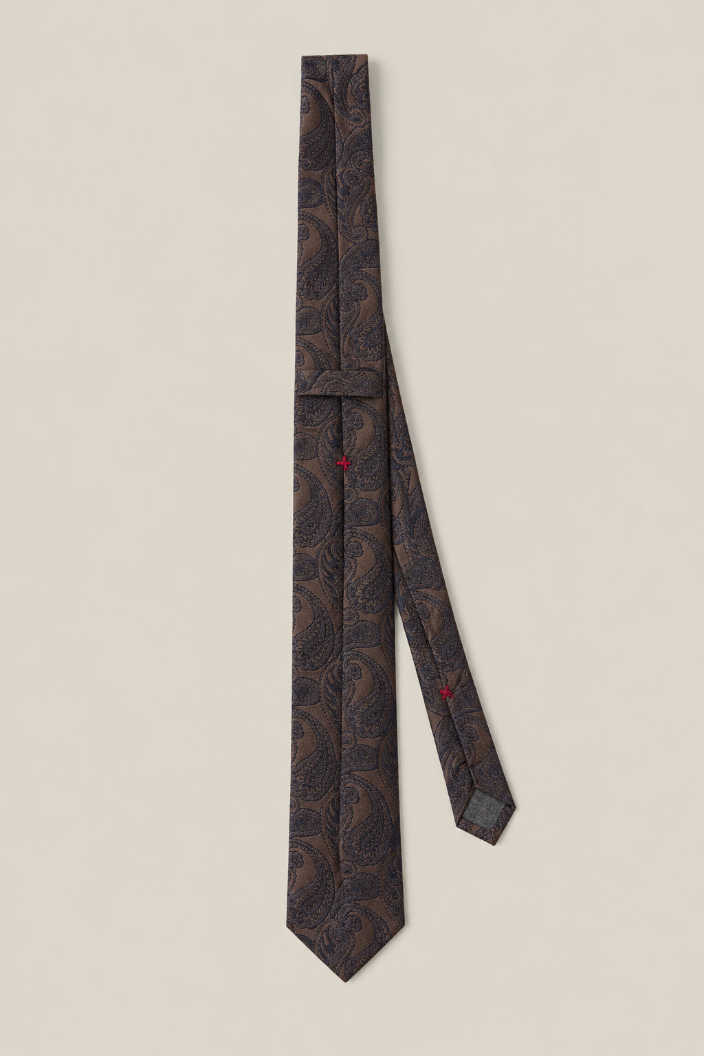 BRUNELLO CUCINELLI MEN'S GARMENT RECOVERY SILK PAISLEY TIE