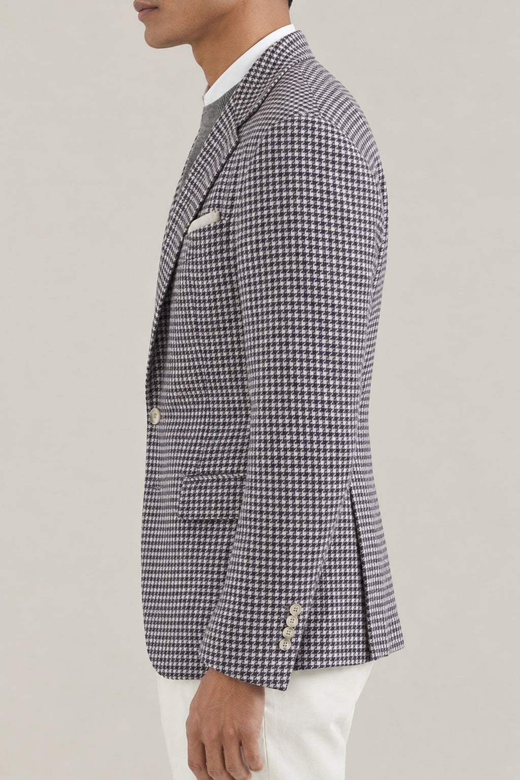 BRUNELLO CUCINELLI MEN'S PANAMA RADICCHIO WOOL SILK BLEND BLAZER