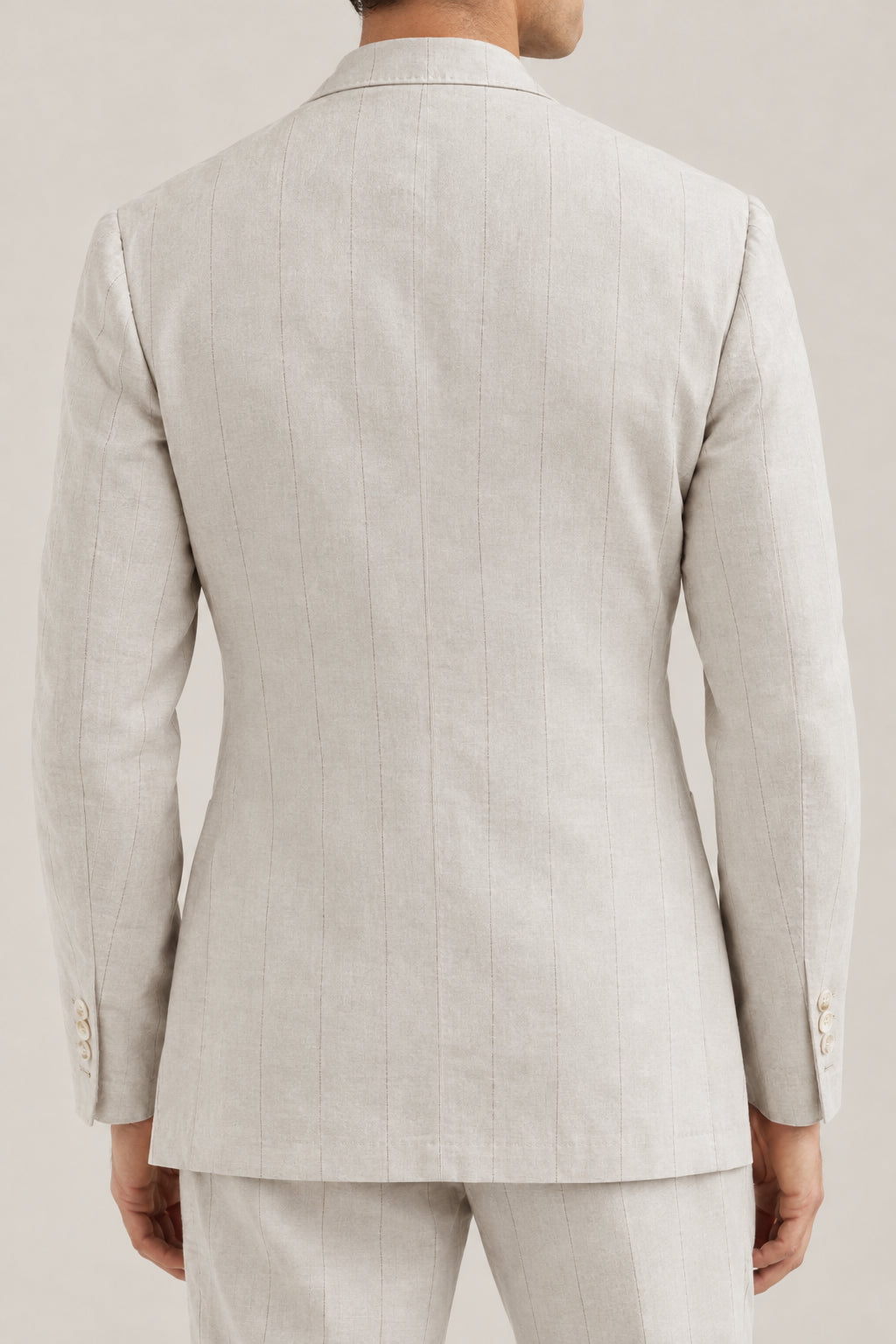 BRUNELLO CUCINELLI MEN'S ICE DOUBLE BREASTED SILK BLAZER