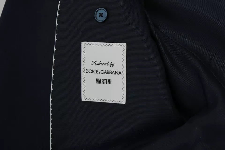 Dolce & Gabbana Blue Wool MARTINI Blazer Vest 2 Piece