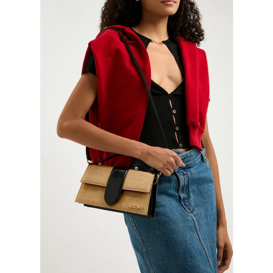 Jacquemus  Multicolor le Grand Bambino Faux Raffia Top Handle Bag