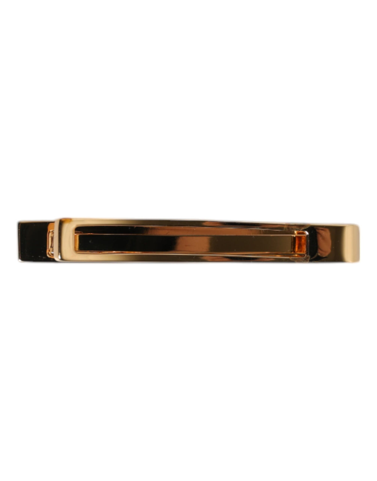 Dolce & Gabbana Gold Tone Brass Logo Branded Tie Clip Bar