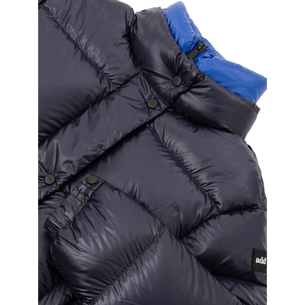 Add Blue Polyamide Full-Length Jacket