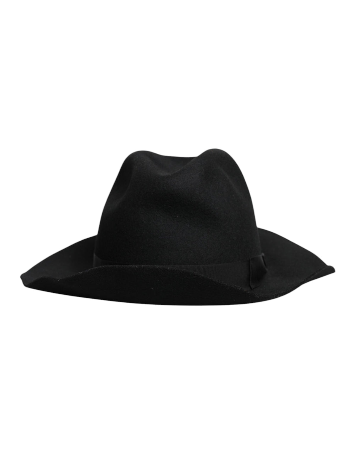 Dolce & Gabbana Black Wide Brim Trilby Fedora Hat