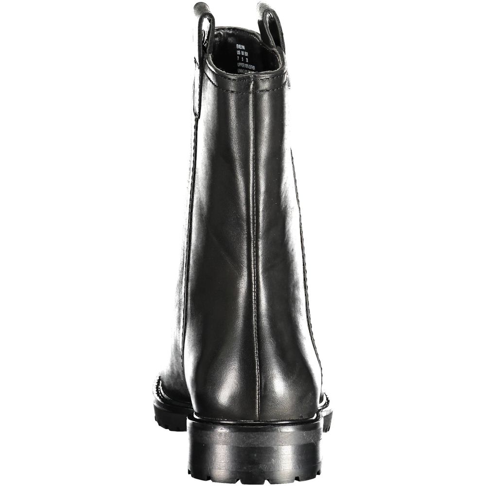 Ralph Lauren Black Leather Women Ankle Boot