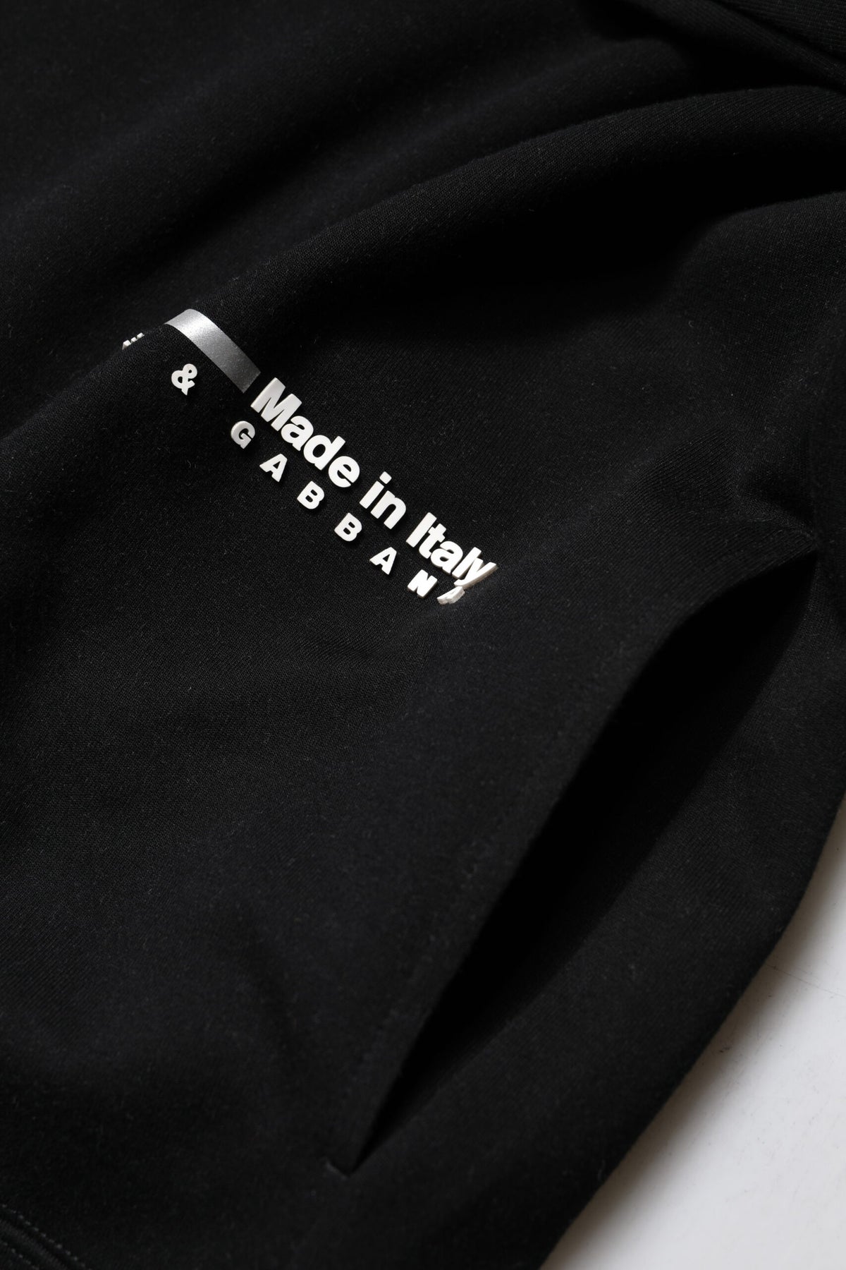 Dolce & Gabbana Black Cotton Logo Knitted Pullover Sweater