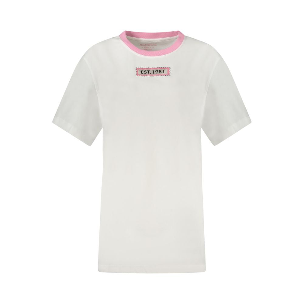 Guess Jeans White Cotton Women T-Shirt