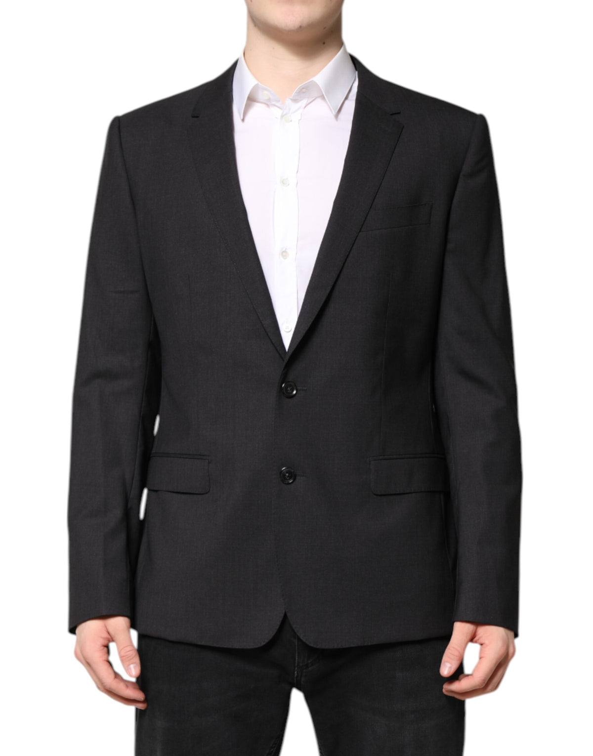 Dolce & Gabbana Dark Gray MARTINI Single Breasted Jacket