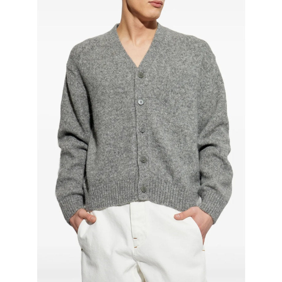 Jacquemus Grey V Neck Button Signature Cardigan