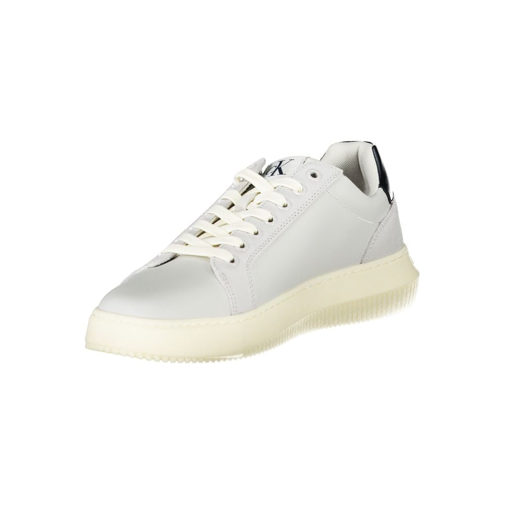 Calvin Klein White Polyurethane Men's Sneaker