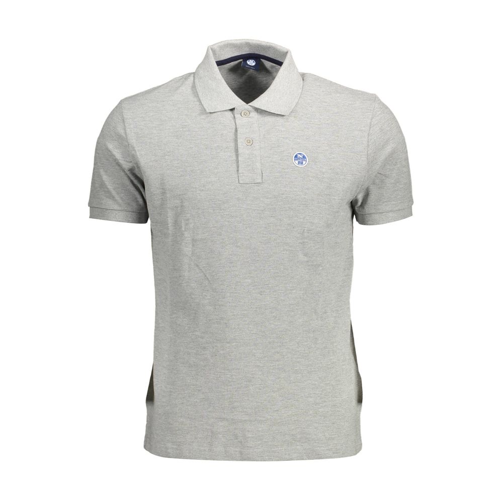 North Sails Gray Cotton Men Polo