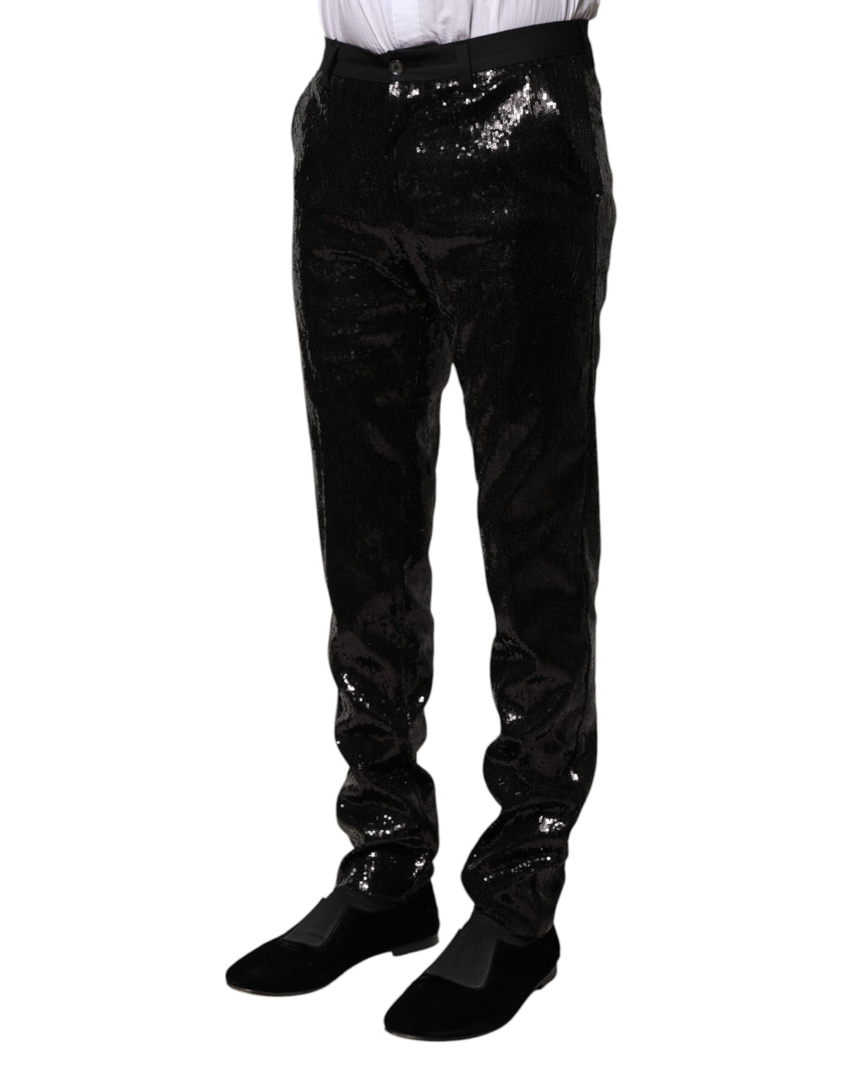 Dolce & Gabbana Black Sequined Embellishment Pants