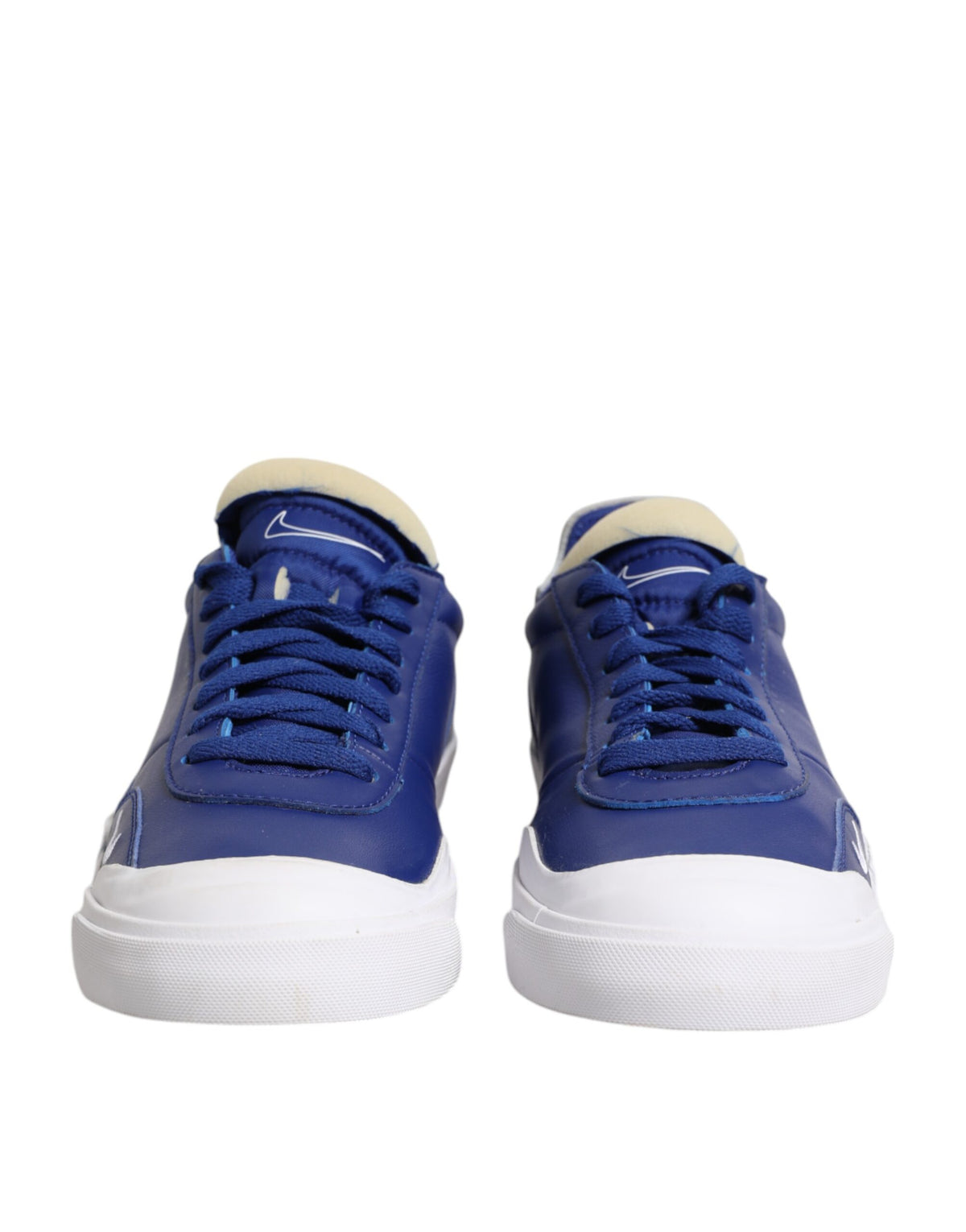 Nike White Blue Lace Up Low Top Drop-Type PRM Sneakers Shoes