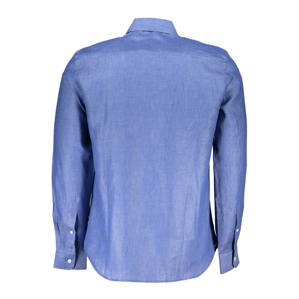 North Sails Blu Linen Men Shirt