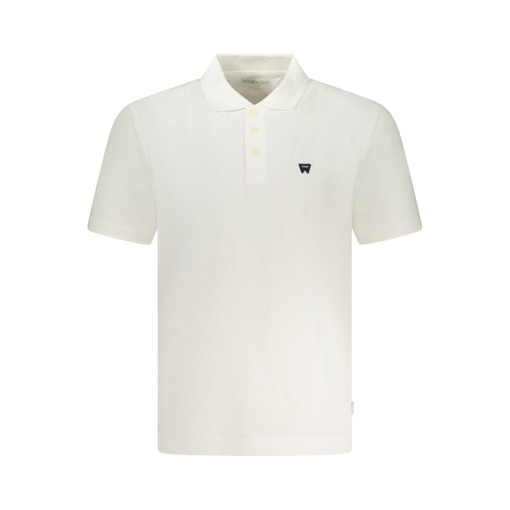 Wrangler White Cotton Men Polo Shirt