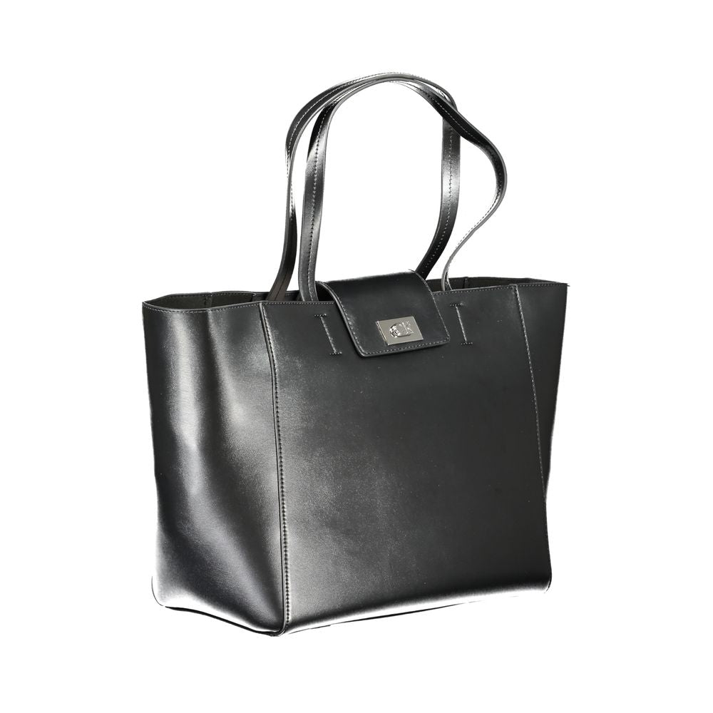 Calvin Klein Black Recycled Polyester Women Handbag